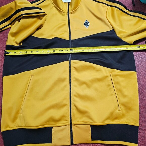 Ovadia & Sons Gold/Black Future Track Jacket L Athletic Fit Blokecore Casual - Picture 7 of 10